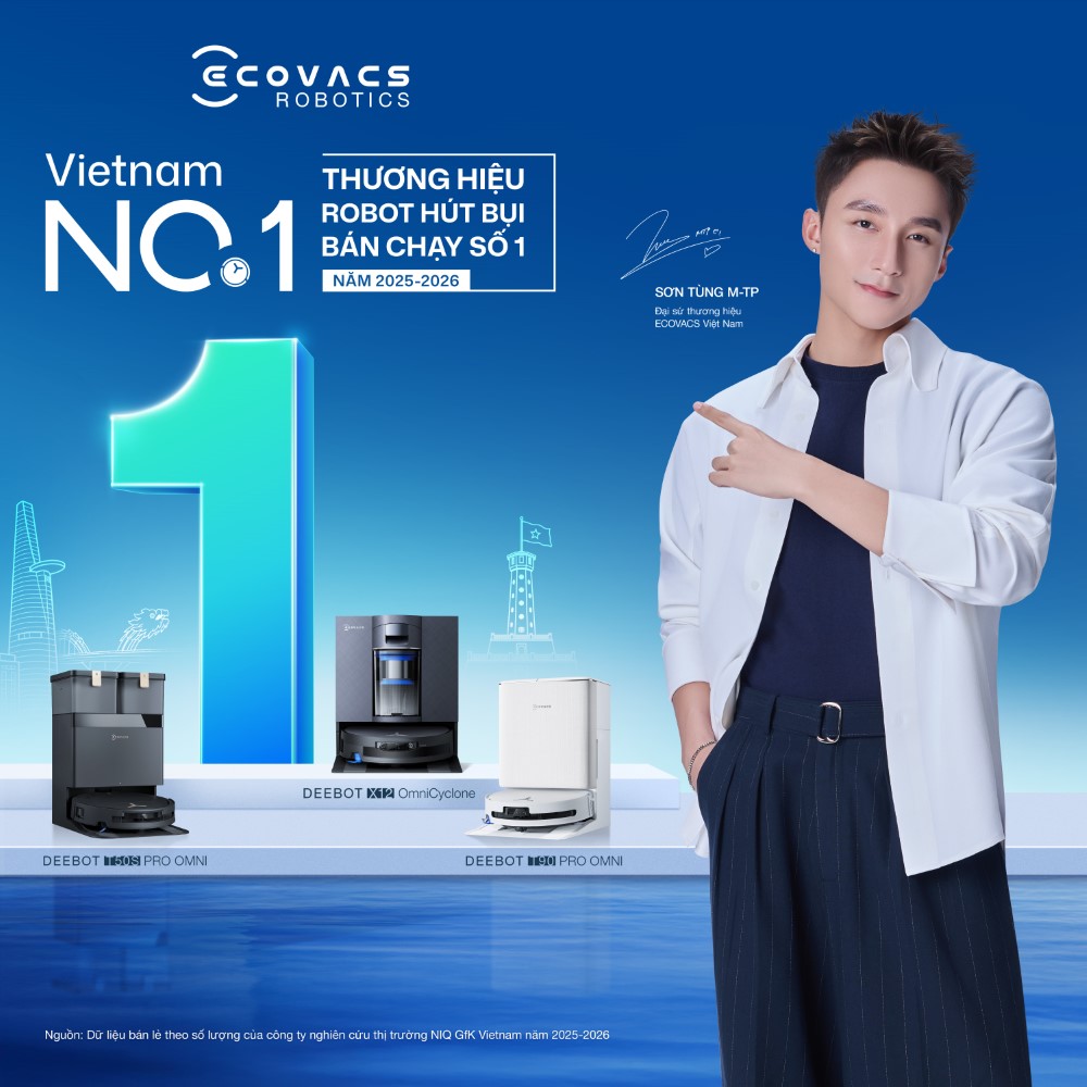 Ecovacs – Thương hiệu robot hút bụi bán chạy số 1 Việt Nam 2025–2026